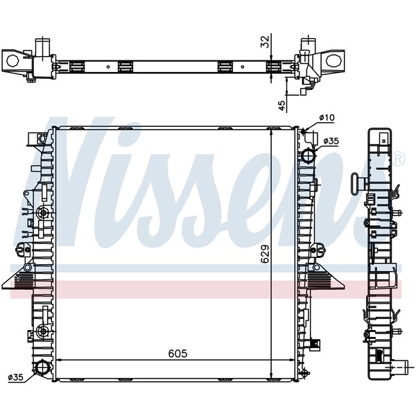 Nissen Nissens Radiator, 64320A 64320A - main